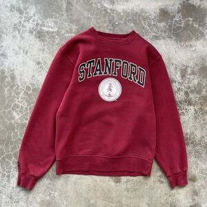 Vintage 90's Stanford Heavy Weight College Sweatshirt Size Small Jansport Red
